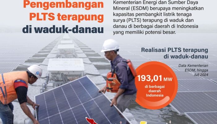 Pengembangan PLTS terapung di waduk-danau
