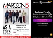 Sugar, Yes Please ! 32.055 Tiket Maroon 5 Live in Jakarta Ludes Terjual di Livin’ by Mandiri