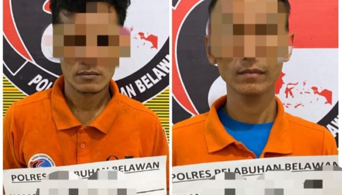Polres Pelabuhan Belawan Tangkap Pengedar Dan Pengguna Narkoba Di Mabar Hilir