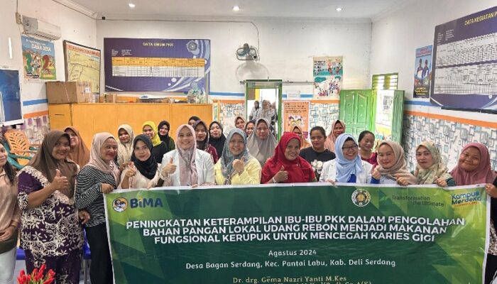 Cegah Gigi Berlubang, LPPM USU Ajarkan Warga Pantai Labu Membuat Kerupuk Udang Rebon