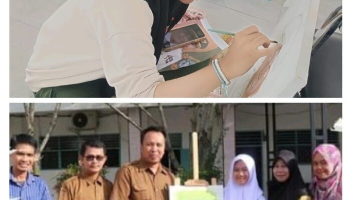 Siswa SMAN 1 Lubuk Pakam Peserta Lomba Melukis Di Ajang Festival Seni Dan Budaya Pelajar Se-Sumut 