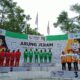 TIM atlet Arung Jeram Sumut berfoto bersama usai mengukir prestasi menempati urutan 3 klasemen akhir di bawah Jawa Barat di urutan pertama dan Jawa Tengah di urutan kedua. Waspada/ist