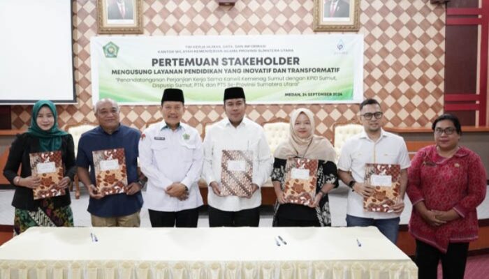 Kanwil Kemenag Sumut MoU Dengan 23 PTN/PTS, Disperpusip Dan KPID Sumut