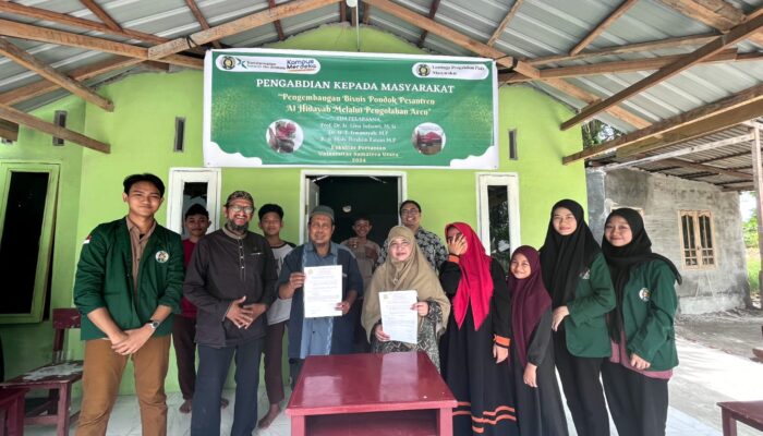 Tim PKM FP USU Dampingi Pondok Pesantren Al Hidayah Kembangkan Bisnis Pengolahan Aren