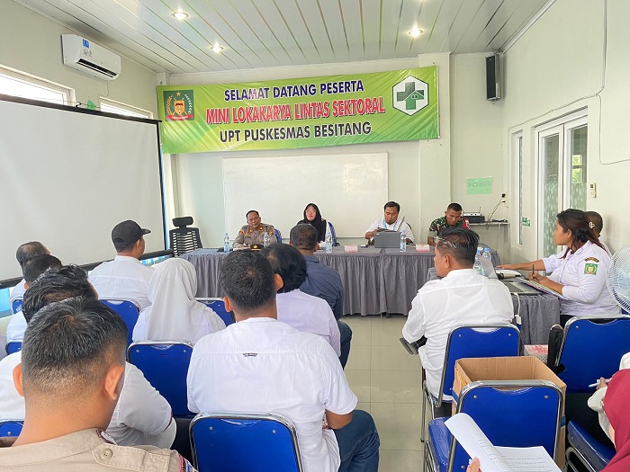 KUPT Puskesmas Besitang gelar pertemuan lintas sektoral membahas masalah stunting. Waspada/Ist