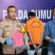 Kapolres Nias, AKBP Revi Nurvelani, SH, SIK, MH saat menyampaikan penjelasan oknum tenaga honorer dijebloskan dalam tahan kasus dugaan pencabulan terhadap anak di bawah umur, Jumat (6/9). Waspada/Ist