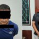 Pelaku DFA alias Dani (kaos biru) dan H (kaos hitam) saat dibawa ke Mapolsek Tanahjawa.(Waspada/ist)
