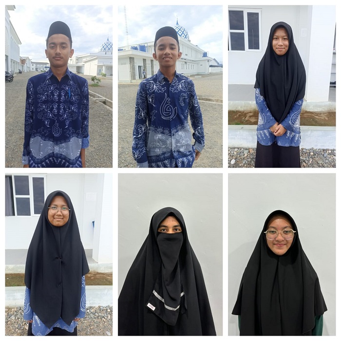 Enam santri Dayah Ruhul Qurani yang berhasil meraih juara pada OBA, Kamis (12/9).(Waspada/Ist)