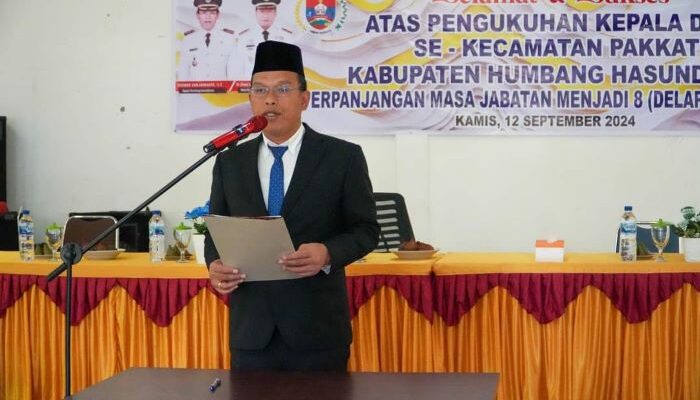 Bupati Humbahas Kukuhkan Perpanjangan Masa Jabatan Kepala Desa