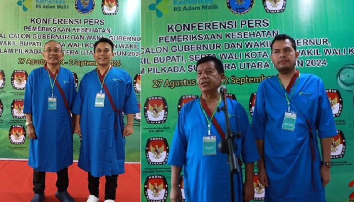 Dua Paslon Bupati Dan Wabub Simalungun Jalani Tes Kesehatan Di RSU Adam Malik