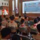 Anggota Pramuka antusias mengikuti sosialisasi bahaya Narkoba yang disampaikan Ketua Tim Pencegahan BNNK Aceh Tamiang, Dwi Karnain Nur Putra Hadi, SKM.(Waspada/Yusri).