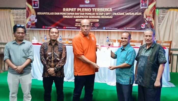 KPU Tetapkan DPT Pilkada Sergai 483.631 Pemilih