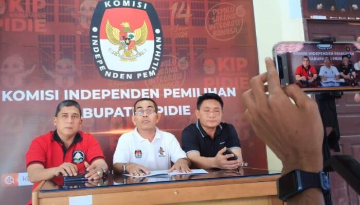 KIP Pidie Resmi Tetapkan Calon Bupati Dan Wakil Bupati