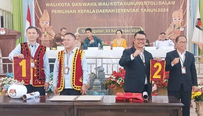 KPU Undi Nomor Urut Paslon Wali Kota Dan Wakil Wali Kota Gunungsitoli