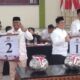 Pasangan calon bupati dan wakil bupati PMA - AFN nomor urut 1, sedangkan AZP- Ifdal nomor urut 2, hasil pengundian dan penetapan nomor urut pasangan calon Pilkada Palas 2024. (Waspada/Idaham Butar Butar)