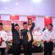 Paslon Sidimpuan BERSINAR, Irsan dan Ali, dapat No.1 pada pengundian dan penetapan nomor urut paslon Pilkada Padangsidimpuan. (Waspada/Sukri Falah Harahap)