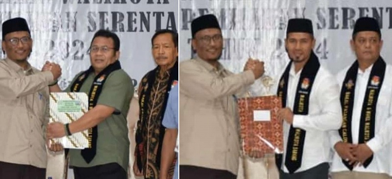 Dua Bapaslon Wali Kota dan Wakil Wali Kota Sabang, Zulkifli H Adam - Suraji Junus dan Hendra - Marwan. (Waspada/ist).