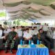 Pj Bupati Deliserdang Wiriya Alrahman didampingi Dandim 0204/DS Letkol Inf Alex Sandri saat menghadiri peringatan Maulid Nabi Muhammad SAW Pemkab Deliserdang di halaman Masjid Agung Sultan Thaf Sinar Basarsyah Kompleks Perkantoran Pemkab Deliserdang Lubukpakam, Rabu (25/9). (Waspada/Khairul K Siregar/B)