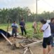 Tim gabungan gerebek dan ratakan barak Narkoba di Bhakti Karya, Binjai Selatan. (Waspada/ist)