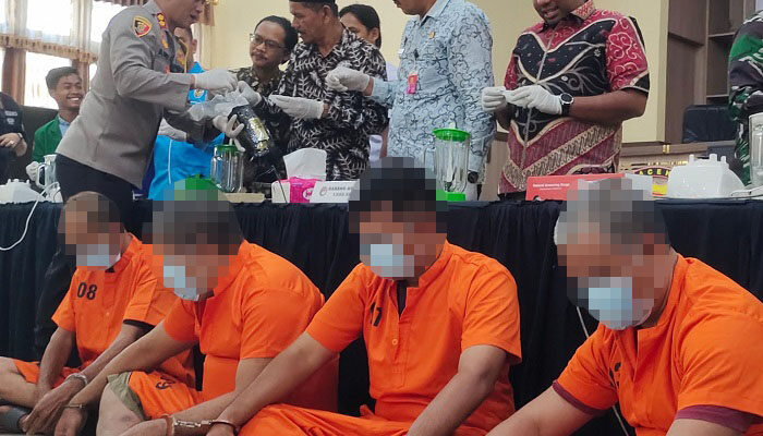 Sabu 1.586,8 Gram Dimusnahkan, 4 Pelaku Diamankan Satu Oknum Polri