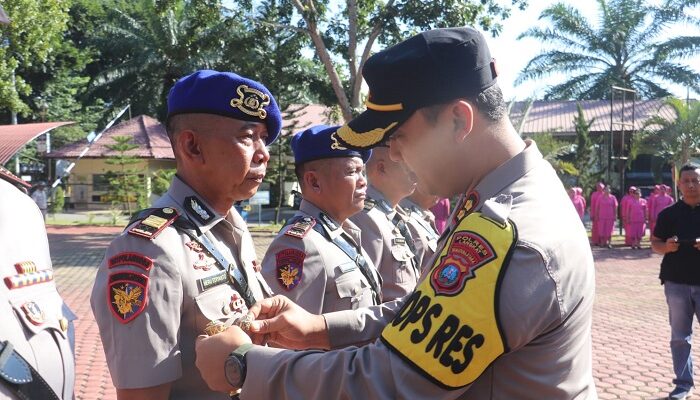 Kapolres Langkat Pimpin Upacara Sertijab