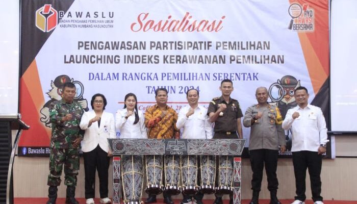 Bawaslu Humbahas Launching Peta Kerawanan Pilkada 2024
