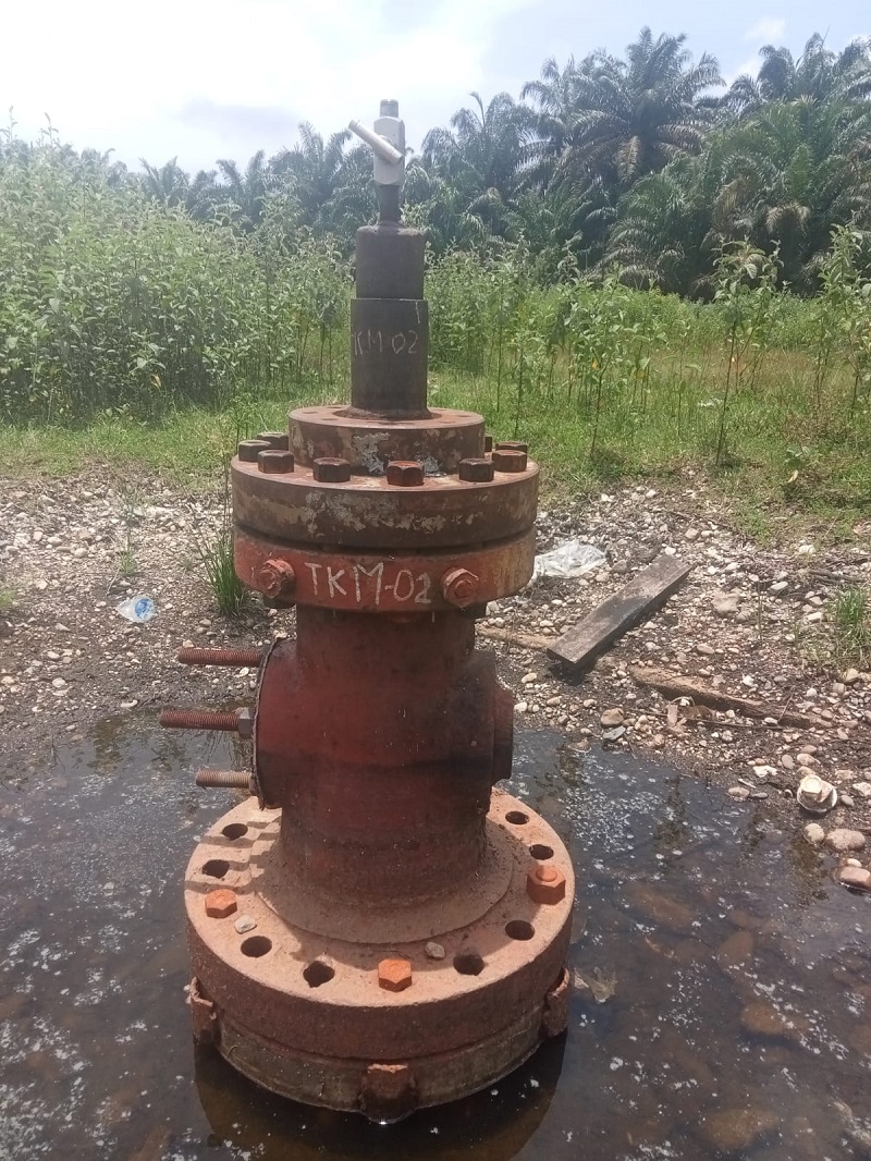 SUMUR Tungkam di Kec. Besitang, salah satu potret kegagalan proyek eksplorasi yang dilakukan Pertamina EP Pangkalansusu. Waspada/Asrirrais