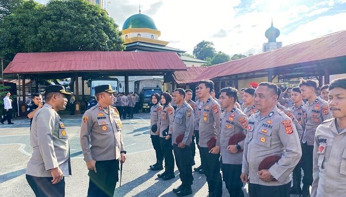 Menjelang Pilkada, Kapolres Sabang Periksa Kesiapan Personelnya