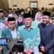 Paslon Bupati dan Wakil Bupati Deliserdang Yusuf-Bayu dan Ketua Tim Pemenangan Misnan. (Waspada/Edward Limbong).
