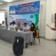 Kepala Kantor BPJS Ketenagakerjaan Cabang Padangsidimpuan, Eris Aprianto (3 kanan) bersama Kadis Ketenagakerjaan Kota Sibolga, Rina Lamrenta Lumban Tobing dan Kepala Kantor BPJS Ketenagakerjaan Cabang Sibolga Agus Sitinjak dalam FGD sosialisasi program BPJS Ketenagakerjaan di Kantor UPT Pengawasan Ketenagakerjaan Wilayah VI Sibolga-Tapteng yang diikuti 40 perwakilan perusahaan tanggal 11 September 2024.Waspada/ist.