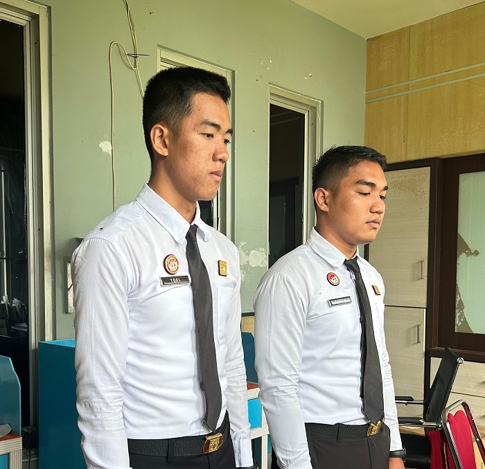 JALANNYA pembukaan Latsar tahun 2024 diikuti dua CPNS secara virtual di Lapas Labuhanruku Kanwil Kemenkumham Sumut.Waspada/Ist