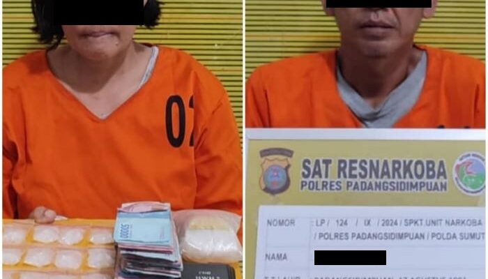 Wanita Bandar Sabu Dan Pria Juru Parkir Ditangkap Polres Sidimpuan