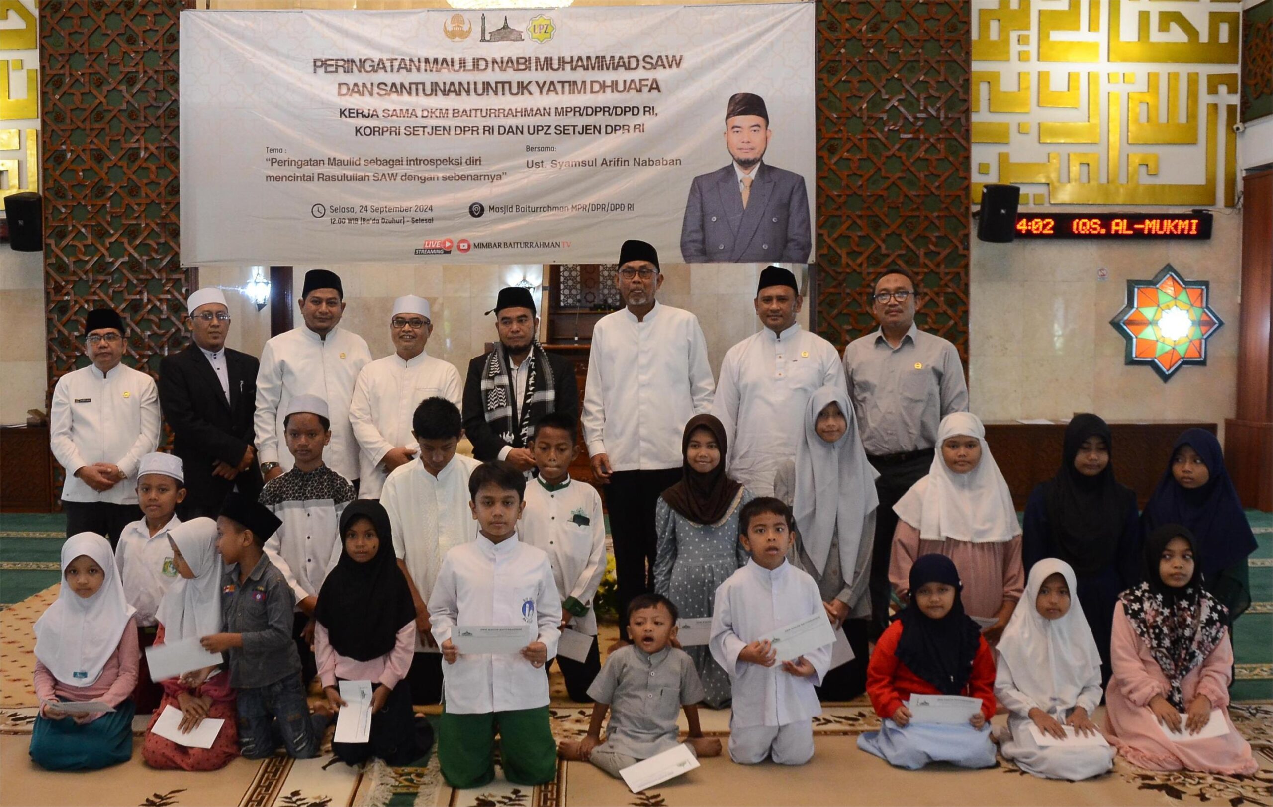 KORPRI Setjen DPR RI Peringati Maulid Nabi Muhammad SAW Di Masjid Baiturrahman