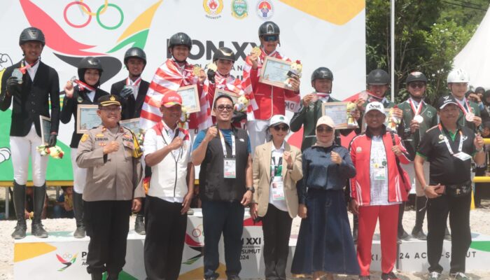 Cabor Berkuda PON Di Sergai, Sumut Dan DKI Raih Emas