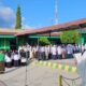 Kepala MTsN 1 Padangsidimpuan, Hj. Asriana, M.Ag menyampaikan pidatonya saat kegiatan berlangsung. Waspada/ist