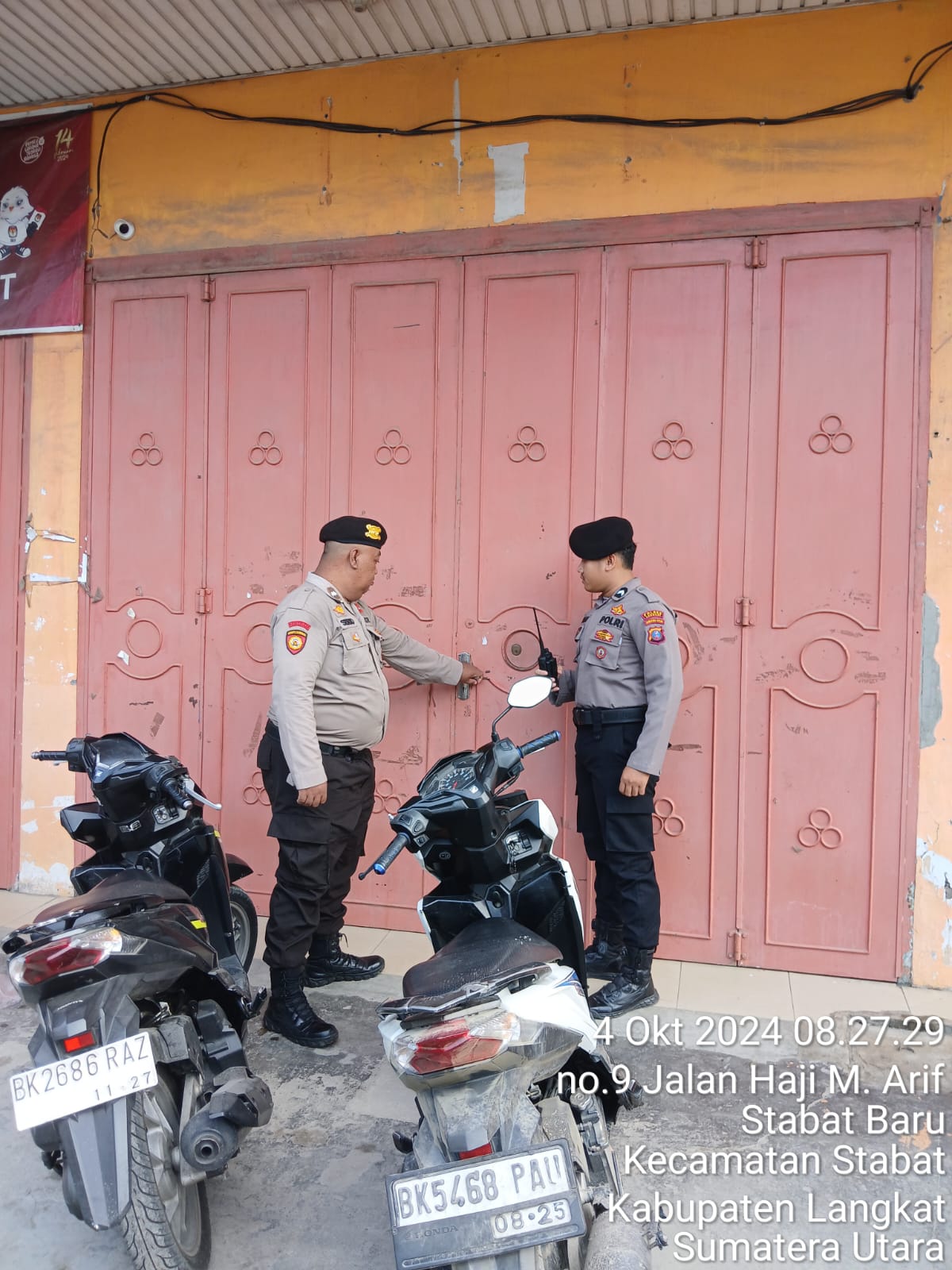 Polres Langkat Amankan Gudang Logistik KPU Pilkada 