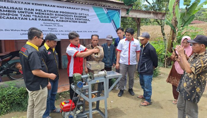 Tim PKM Unimed Dukung Kelompok Tani “Sadar Mo” Optimalkan Produksi Getah Gambir