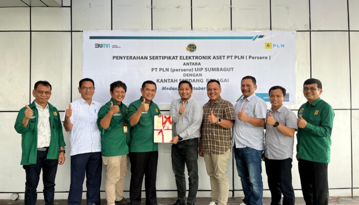 Amankan Aset, PLN Terima 12 e-Sertipikat Lahan Seluas 2.217m² Di Sergai