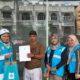 Foto bersama perwakilan PLN UP3 Medan Utara dengan perwakilan Rumah Sakit Umum Wulan Windy.