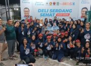 M Dahnil Ginting Bantu 100 Kaos Untuk Ibu-ibu Komunitas Senam Sampali