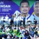 CALON Gubernur Sumatera Utara nomor urut 1 Bobby Nasution dan Calon Wakil Gubernur Sumatera Utara Surya, saat berkampanye di Kabupaten Asahan yang dihadiri ribuan masyarakat, Kamis (17/10). Waspada/ist