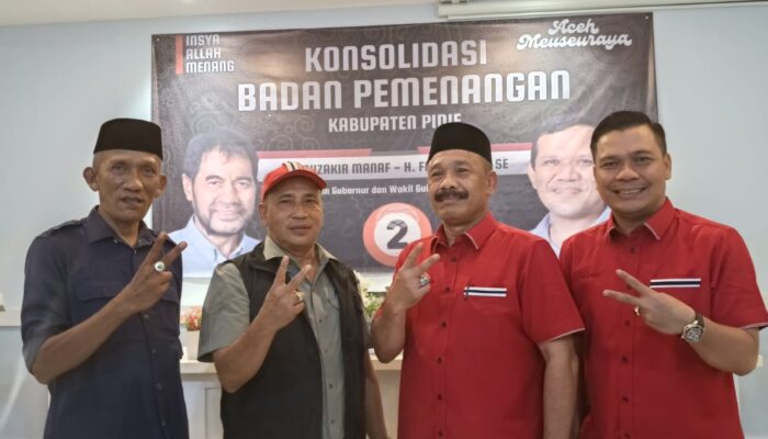 H Sarjani – Alzaizi Hadiri Rapat Konsolidasi Tim Pemenangan Mualem-Dek Fadh