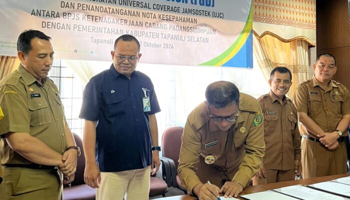 BPJS Ketenagakerjaan Dan Pemkab Tapsel Kolaborasi Optimalisasi Jamsostek