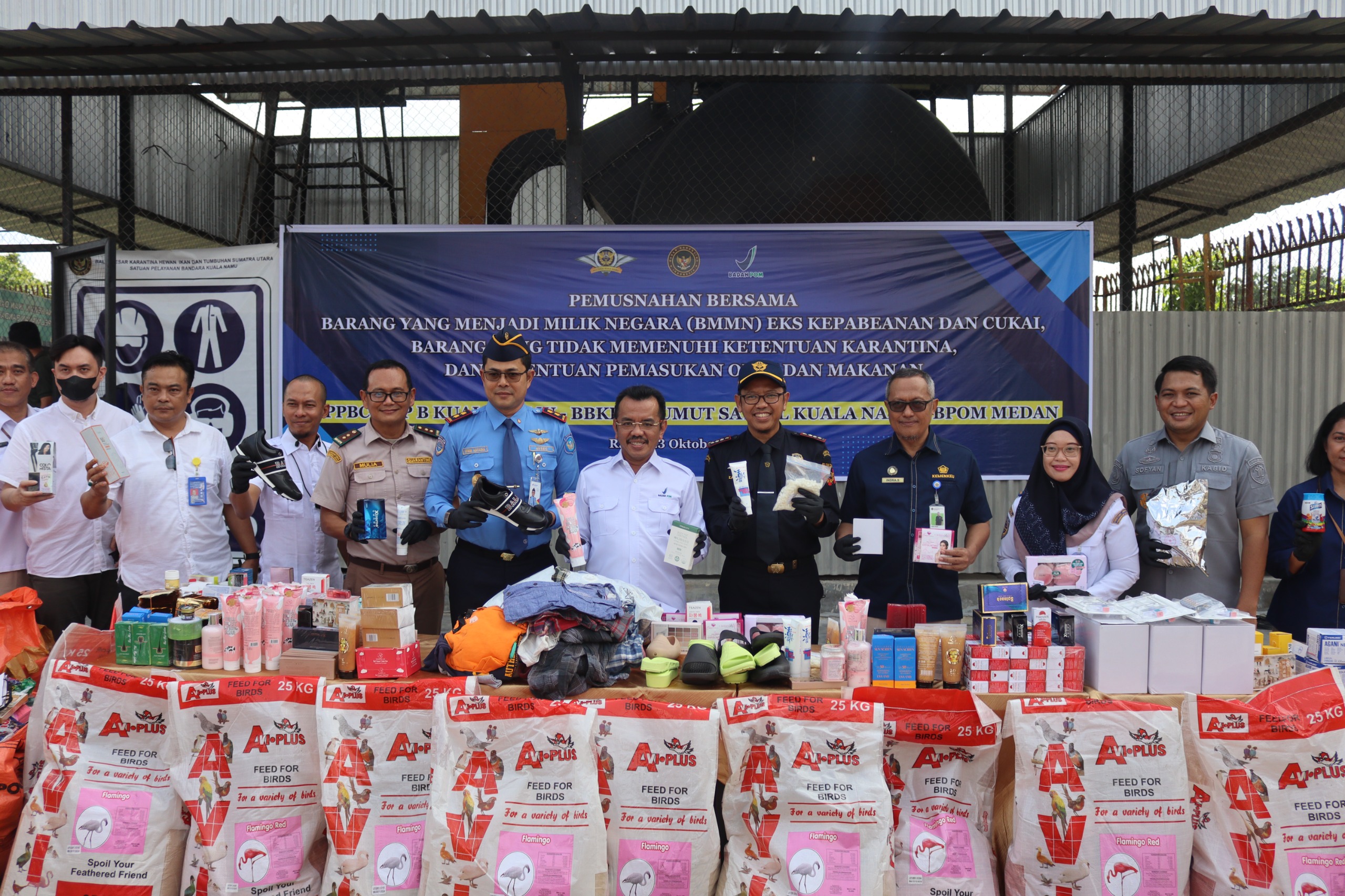 Bea Cukai Kualanamu Musnahkan Hasil Tegahan Januari-Juli 2024