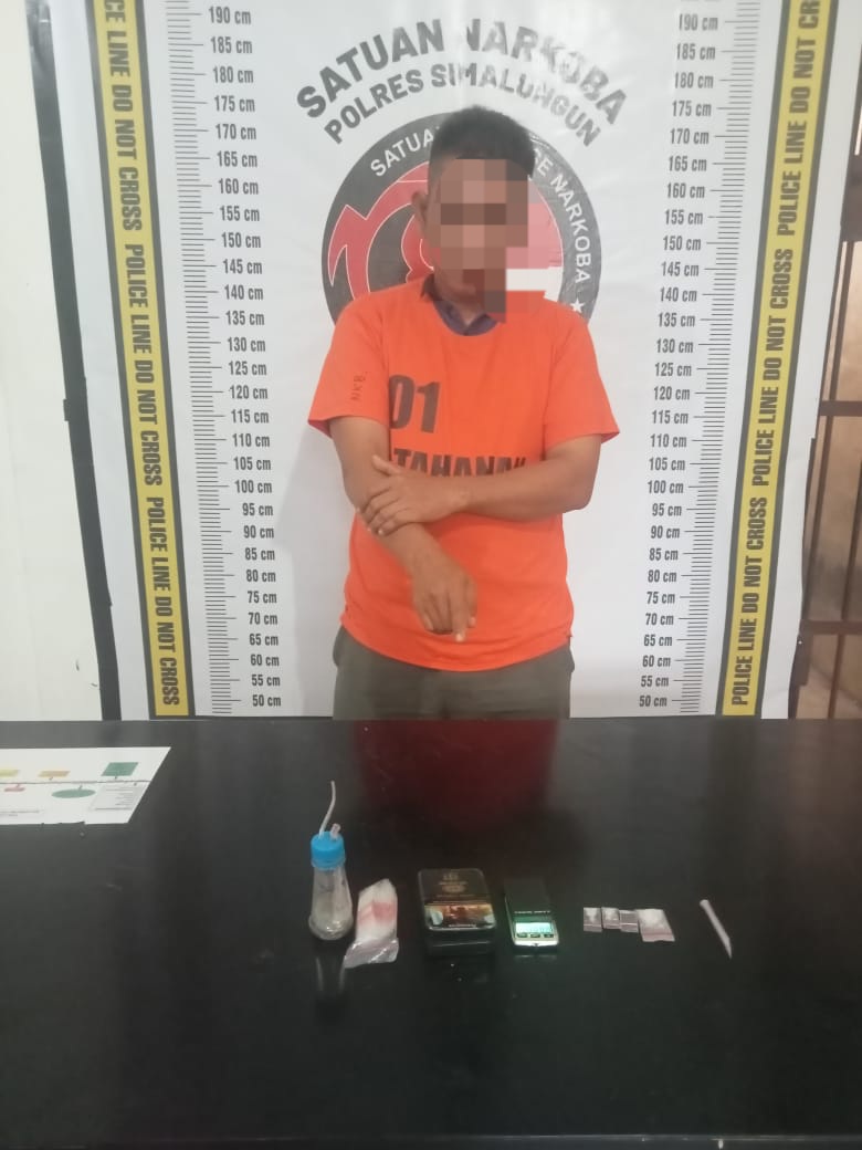 Polsek Bosar Maligas Amankan Sopir Diduga Pengedar Sabu