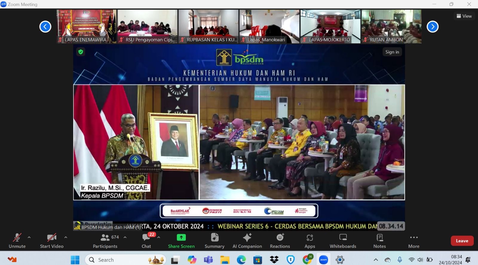 Lapas Labuhanruku Ikuti Webinar Series 6