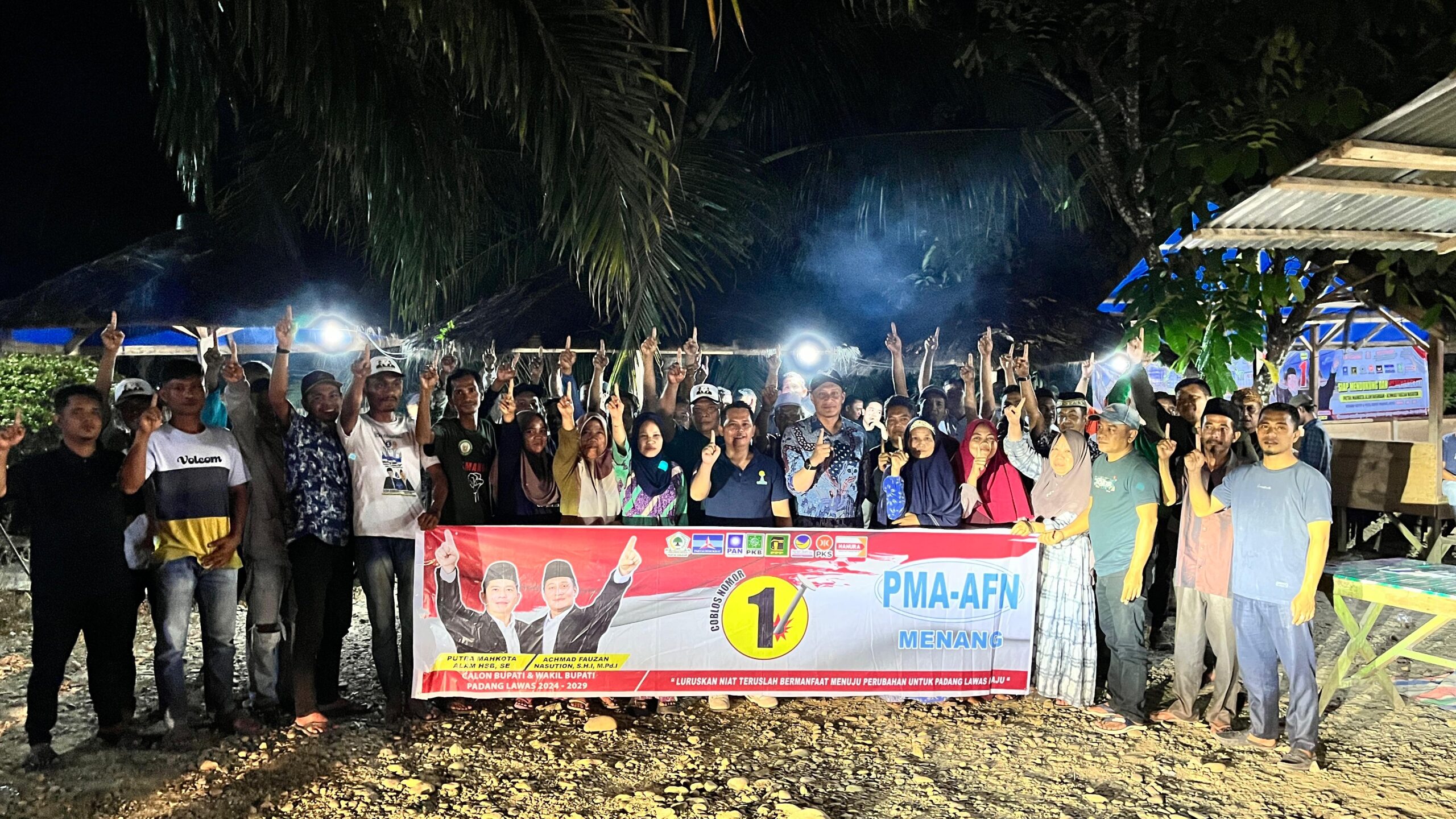 Ratusan Warga Ulu Barumun Semangat Dukung Pasangan PMA -AFN