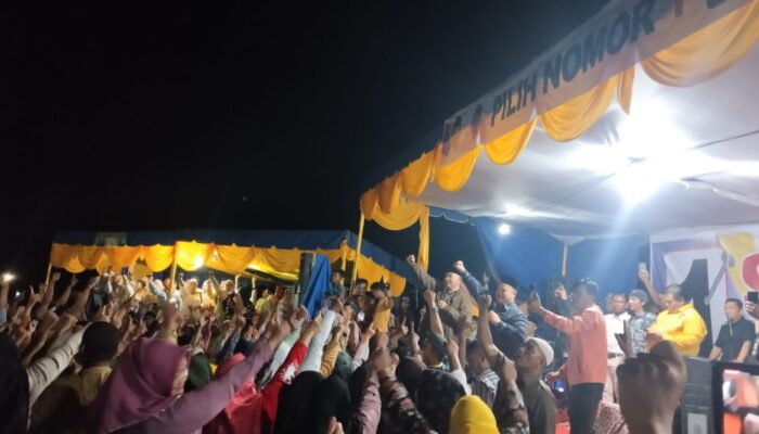 Ribuan Massa Hadiri Kampanye Terbuka Paslon SAH Di Kecamatan Badar