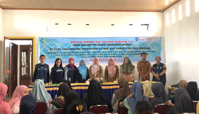 Poltekkes Kemenkes Medan PKM Gelar Di Desa Tanjung Sari