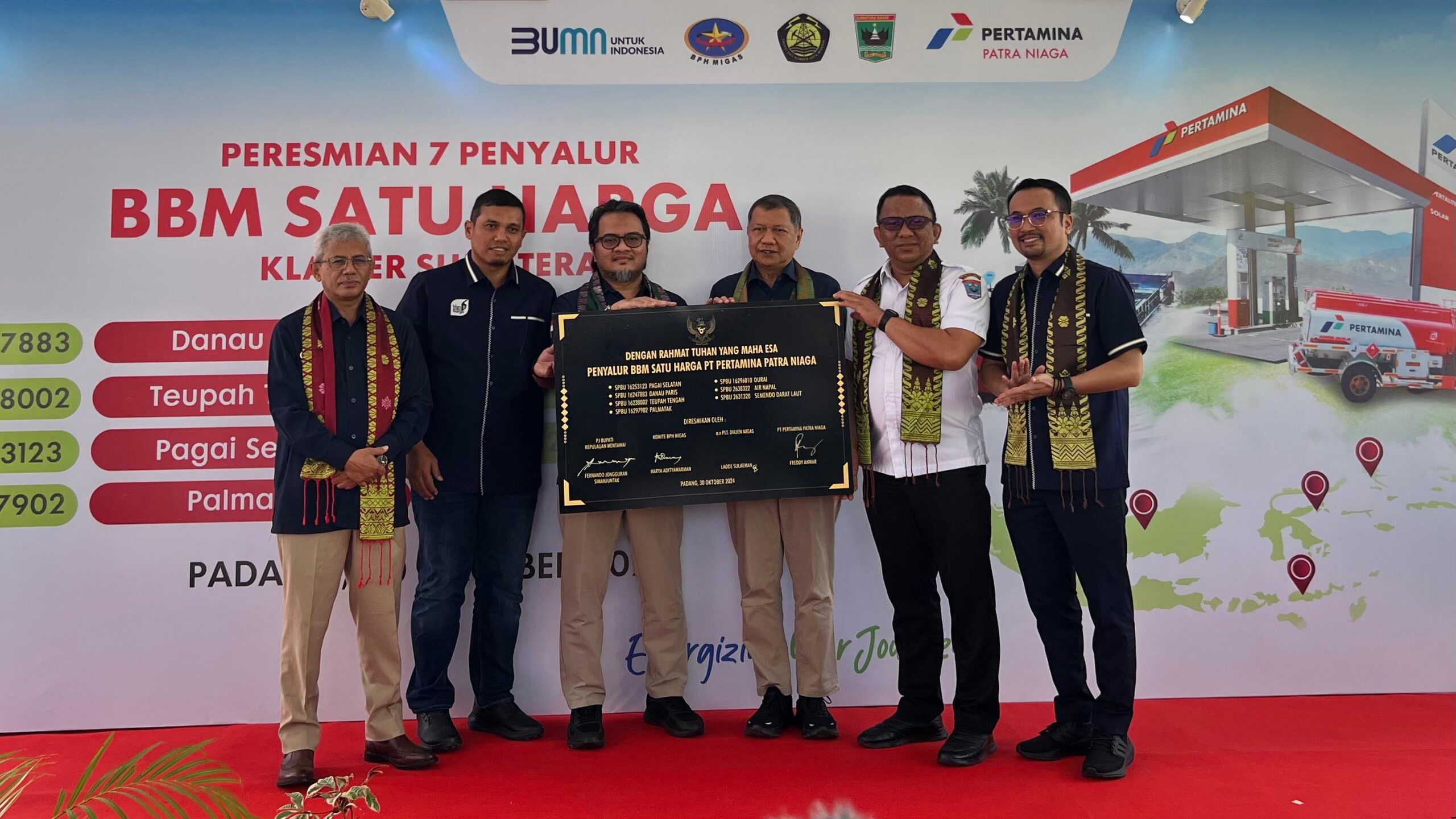Pertamina Patra Niaga Resmikan Tujuh Titik BBM Satu Harga Klaster Sumatera